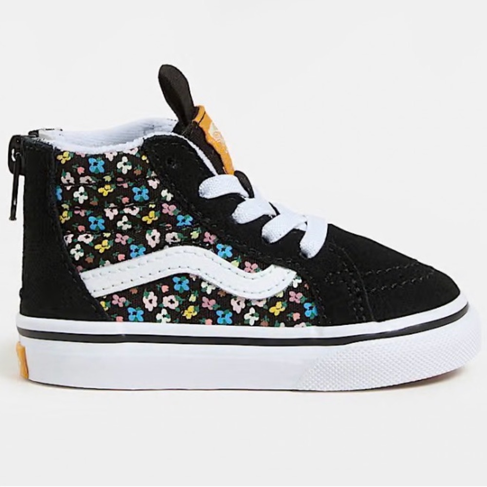 Vans Kids Black and Multicolor Floral High-Tops